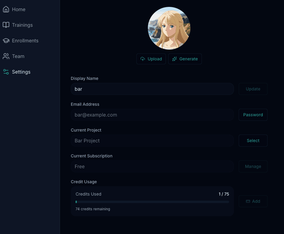 Project Settings